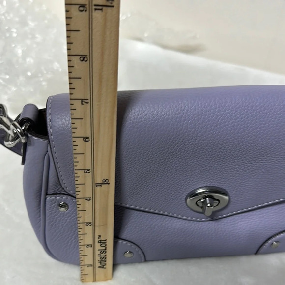 COACH CE634 Millie Shoulder/Crossbody Pebble Leather Crossbody Sv/Mist NWOT $428 - Picture 12 of 16